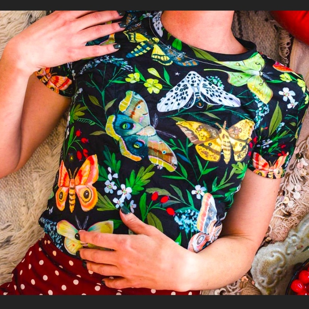 Moth Tee Shirt Luna Moth Butterfly soft